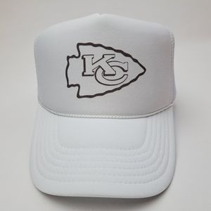 Kansas City Chiefs Foam Trucker Mesh Snapback Cap Hat White New